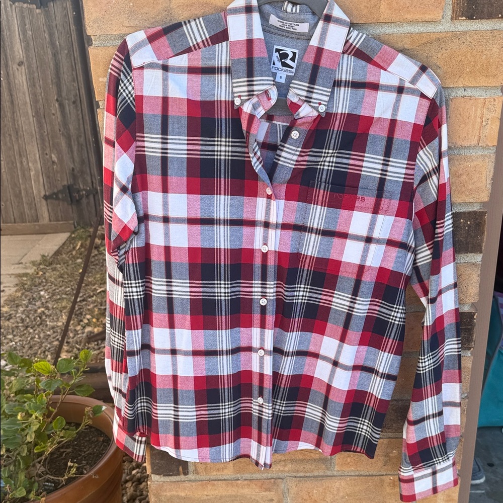 Rockies Red and Black Plaid Men's Shirt